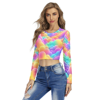 Women's Round Neck Crop Top T-Shirt