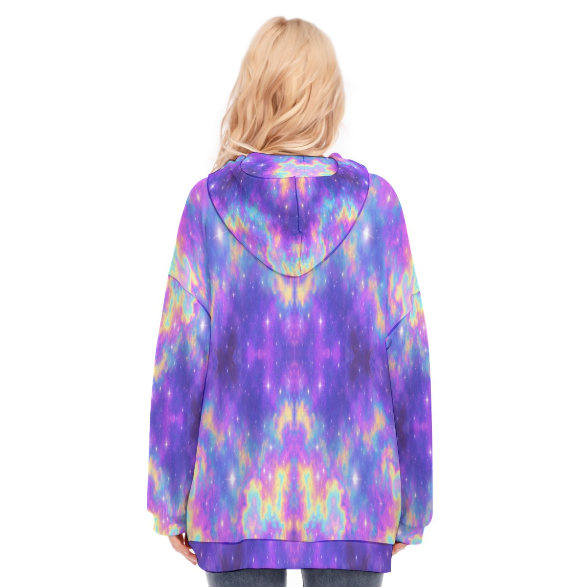 Women's Long Hoodie With Zipper Closure