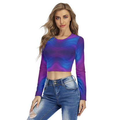 Women's Round Neck Crop Top T-Shirt