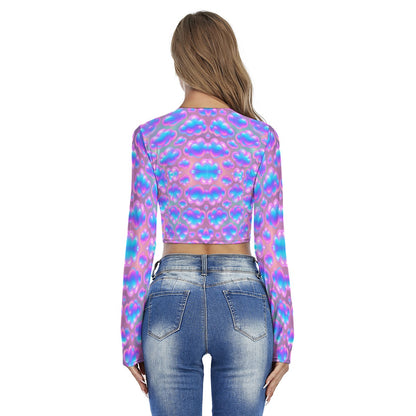 Women's Round Neck Crop Top T-Shirt