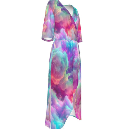 Women's Short Sleeve V-neck Dress