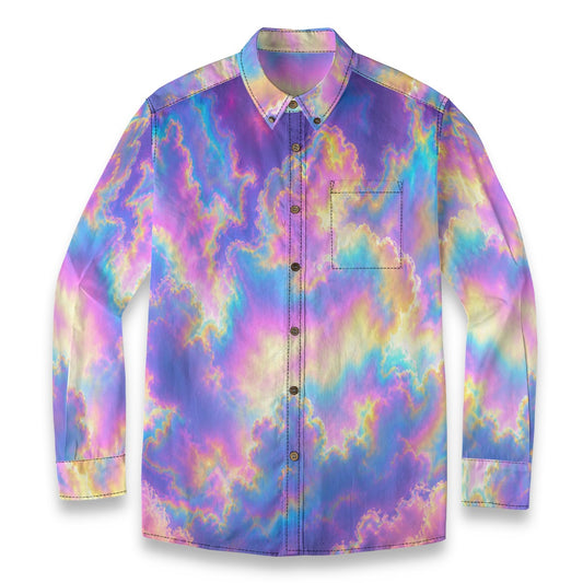 Men's Casual Lapel Long Sleeve Shirt|125GSM Cotton