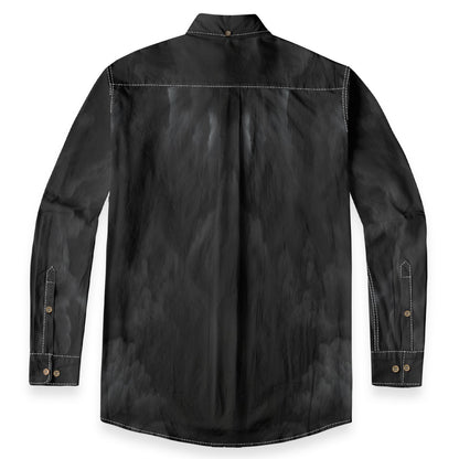 Men's Casual Lapel Long Sleeve Shirt|125GSM Cotton