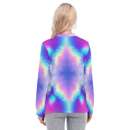 Women's Long Sleeve Blouse With Button Closure