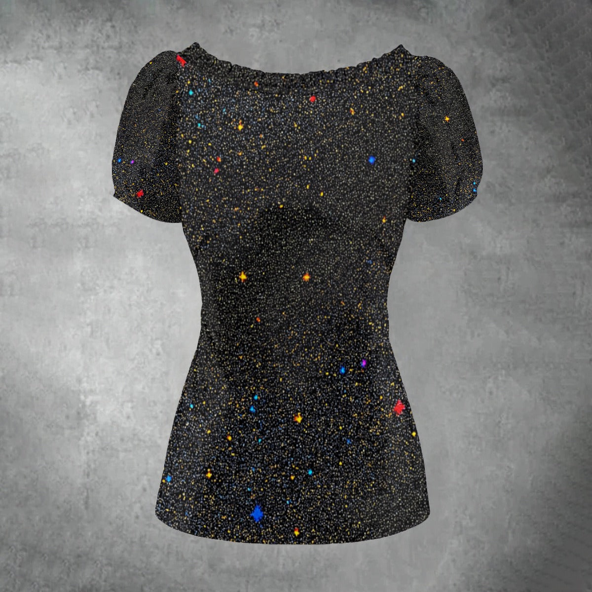 Women's Puff Sleeve Pleated Shirt