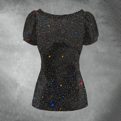 Women's Puff Sleeve Pleated Shirt