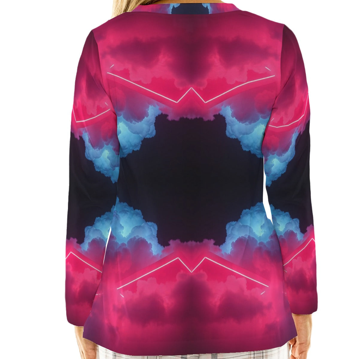 Women's Loose V-Neck T-Shirt With Long Sleeve