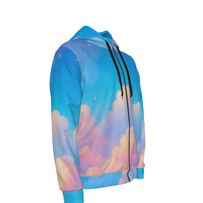 Unisex Zipper Hoodie With Black Lining