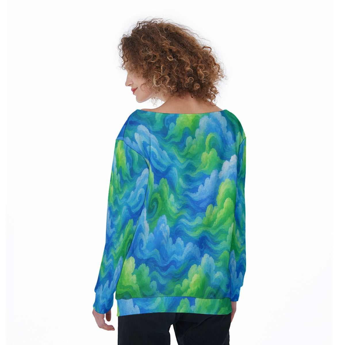 Women's Off-Shoulder Sweatshirt