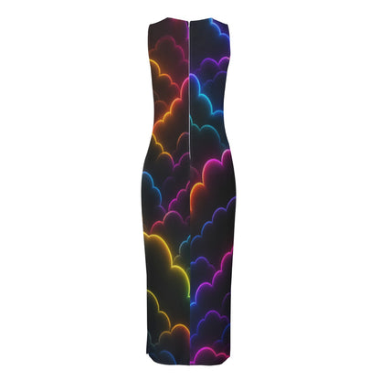 Women's Beach Perspective Chiffon Sleeveless Dress