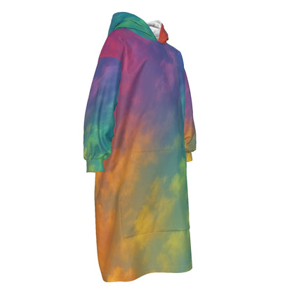 Unisex Kid's Sherpa Fleece Mid-Length Hoodie Blanket