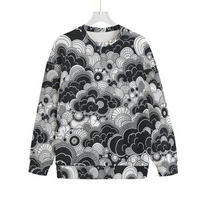 Unisex Drop-shoulder Knitted Fleece Sweater - view 1
