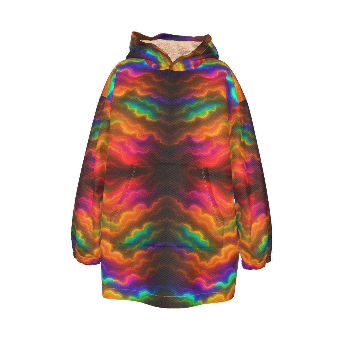 Unisex Kid's Sherpa Fleece Hoodie Blanket