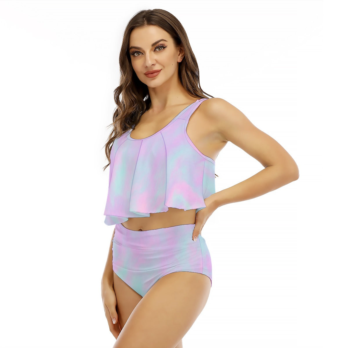 Women's Ruffled Vest Bikini Swimsuit