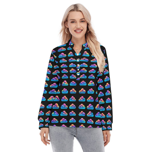 Women's Long Sleeve Blouse With Button Closure