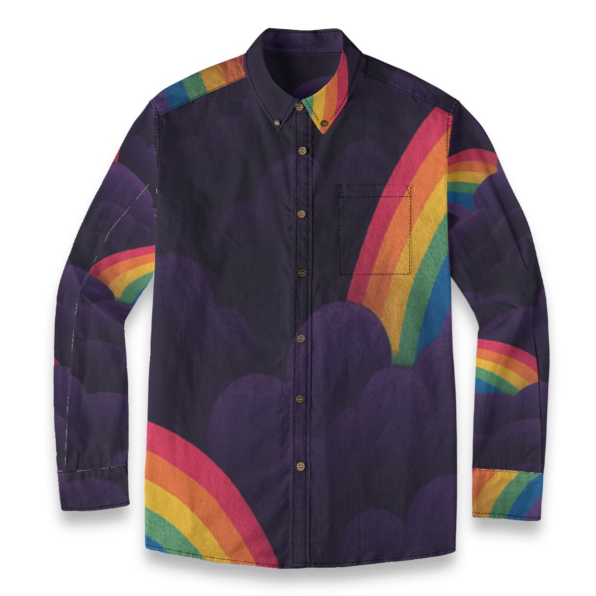 Men's Casual Lapel Long Sleeve Shirt|125GSM Cotton