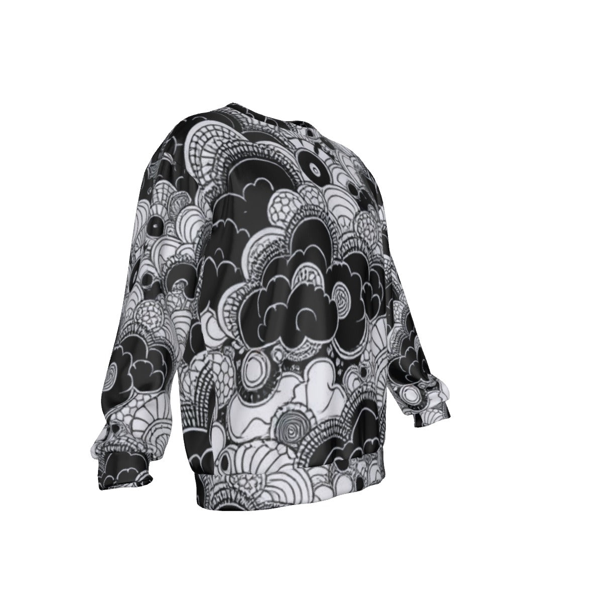 Men's Drop Shoulder Round Neck Long-Sleeved Sweatshirt