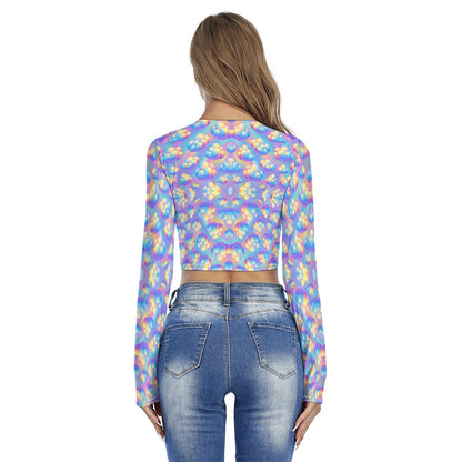 Women's Round Neck Crop Top T-Shirt