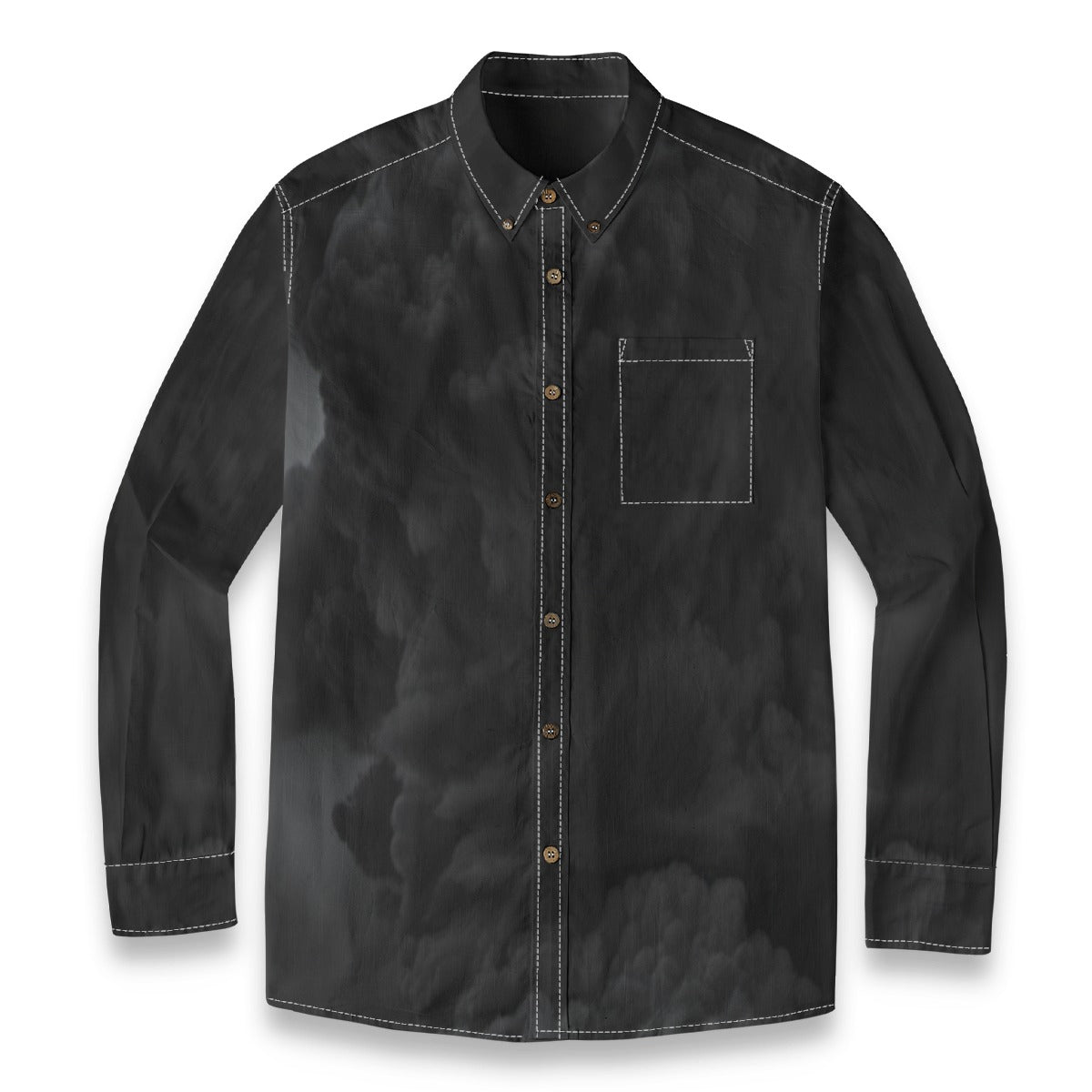 Men's Casual Lapel Long Sleeve Shirt|125GSM Cotton