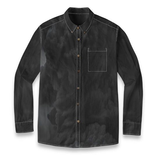 Men's Casual Lapel Long Sleeve Shirt|125GSM Cotton