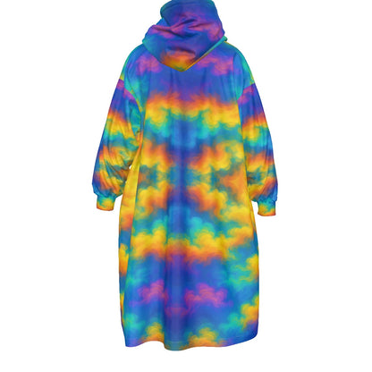 Unisex Kid's Sherpa Fleece Mid-Length Hoodie Blanket