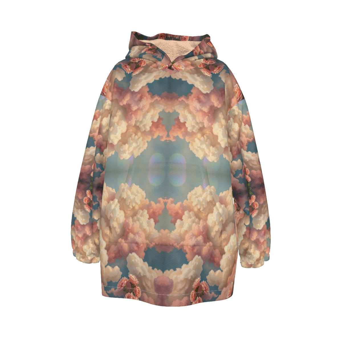 Unisex Kid's Sherpa Fleece Hoodie Blanket