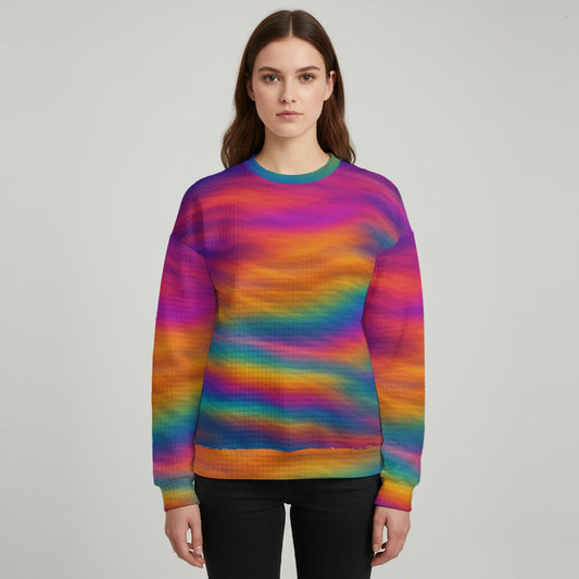 Women's Thick Waffle Knit Sweatshirt
