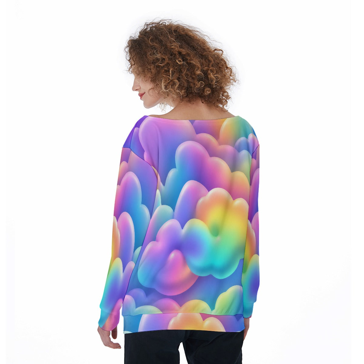 Women's Off-Shoulder Sweatshirt