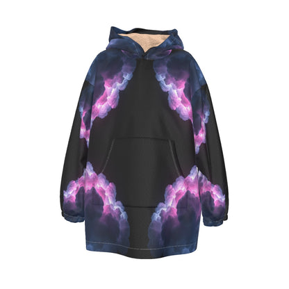 Unisex Kid's Sherpa Fleece Hoodie Blanket