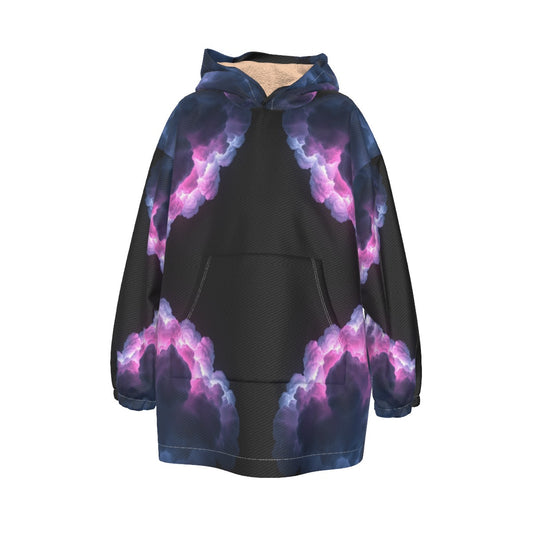 Unisex Kid's Sherpa Fleece Hoodie Blanket