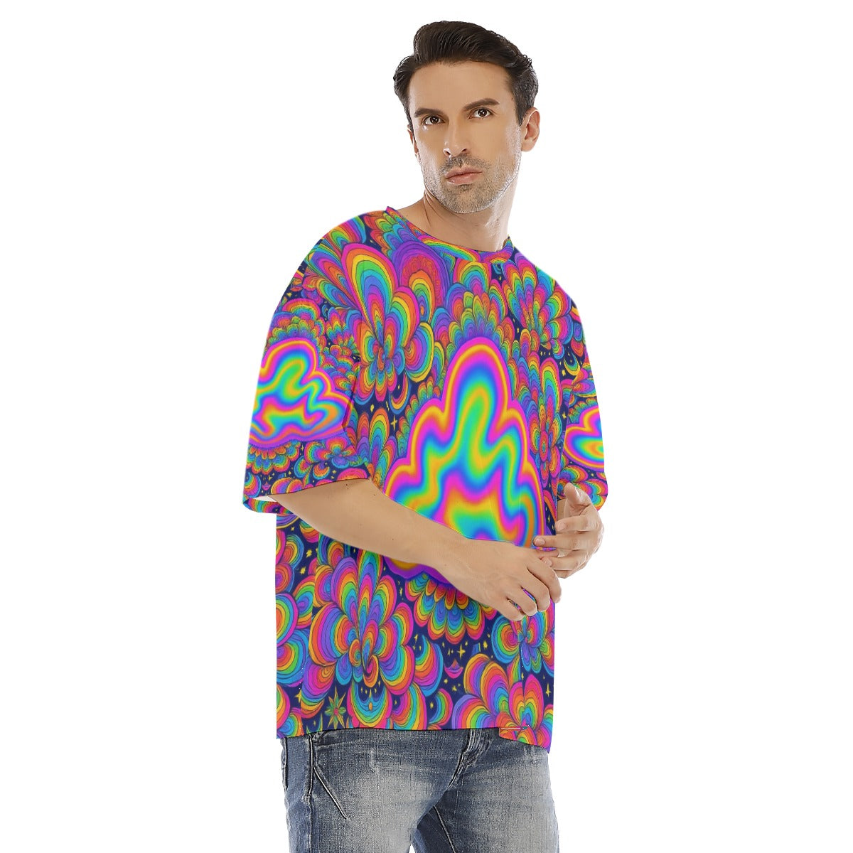 Men's Drop Shoulder T-shirt With Short Sleeve