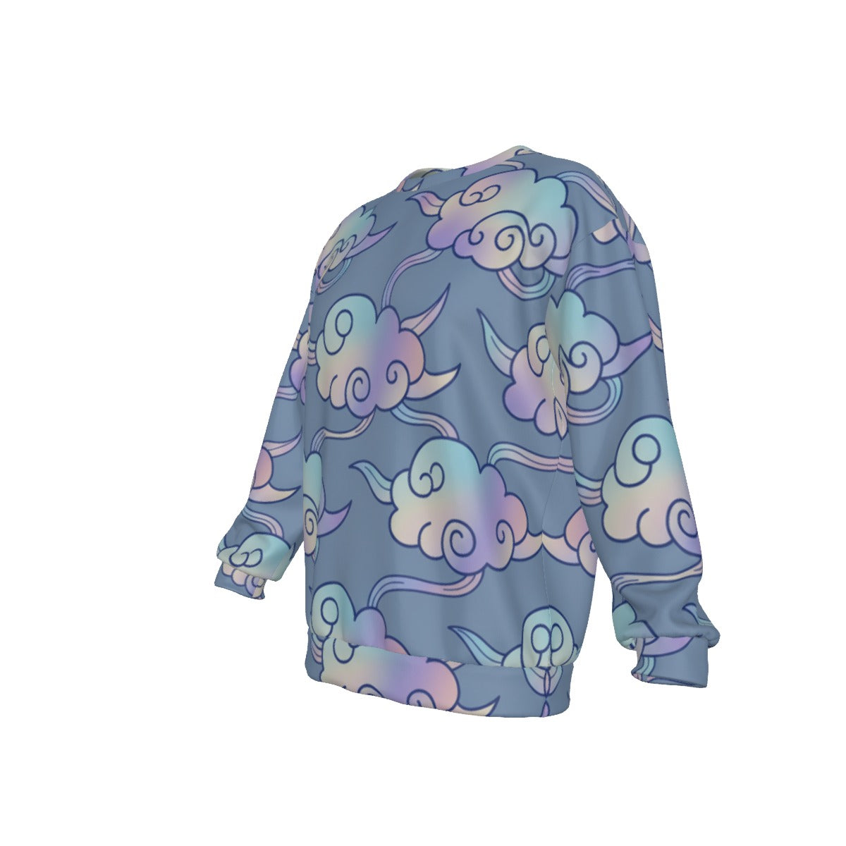 Men's Drop Shoulder Round Neck Long-Sleeved Sweatshirt