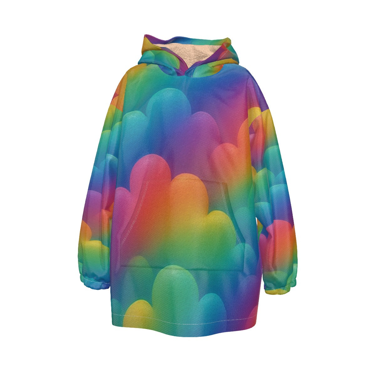 Unisex Kid's Sherpa Fleece Hoodie Blanket