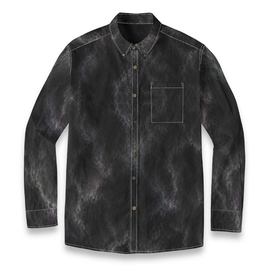 Men's Casual Lapel Long Sleeve Shirt|125GSM Cotton