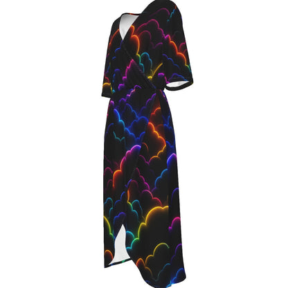 Women's Short Sleeve V-neck Dress
