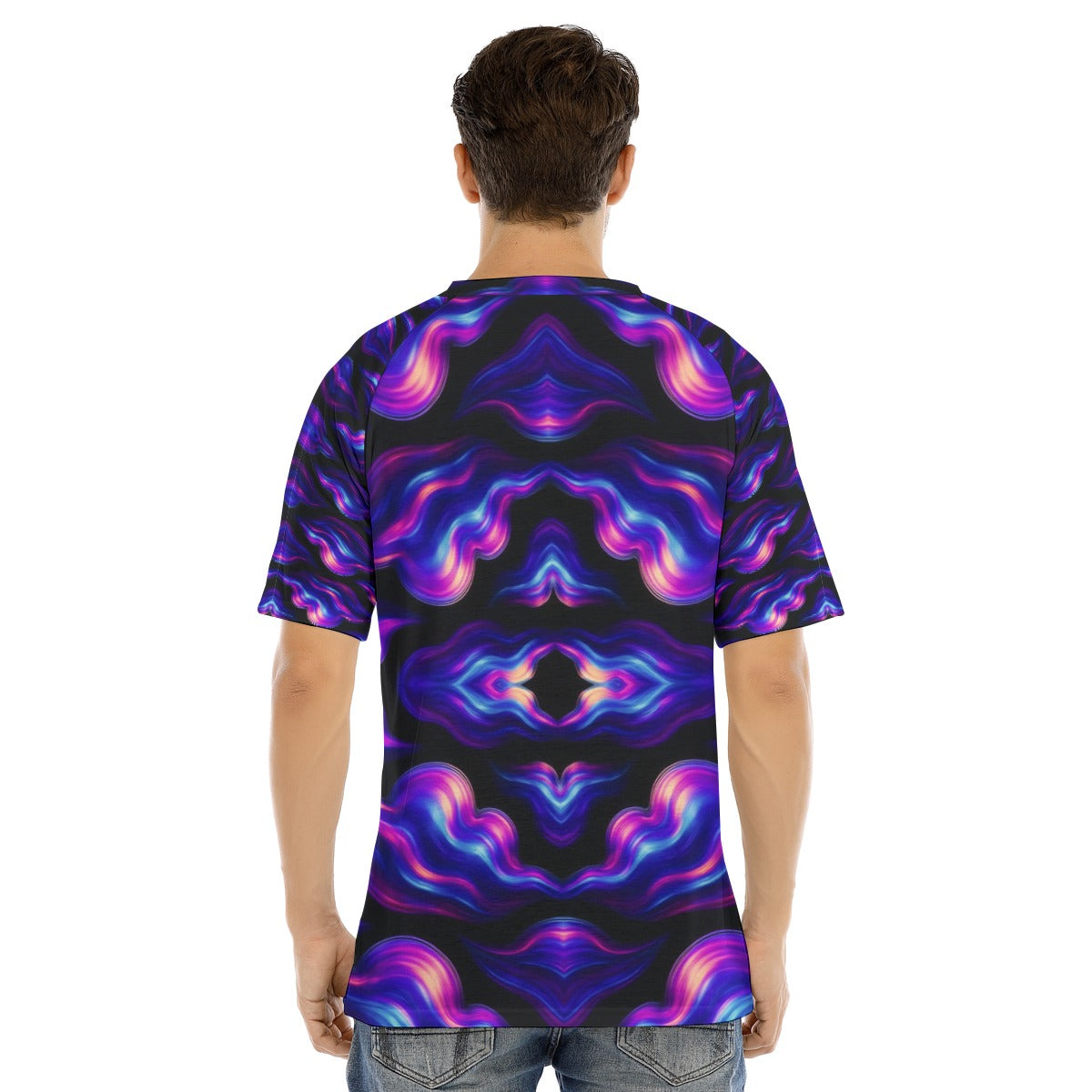 Men's Raglan Sleeve T-shirt With Button Closure