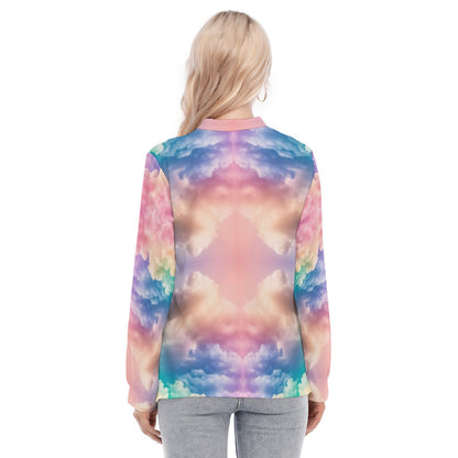 Women's Long Sleeve Blouse With Button Closure