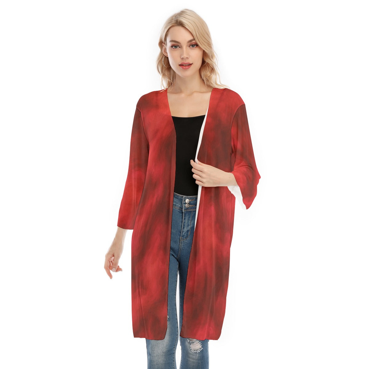 Women's V-neck Mesh Cardigan