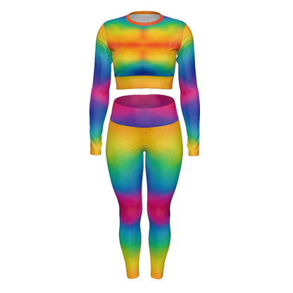 Women's Sport Set With Backless Top And Leggings