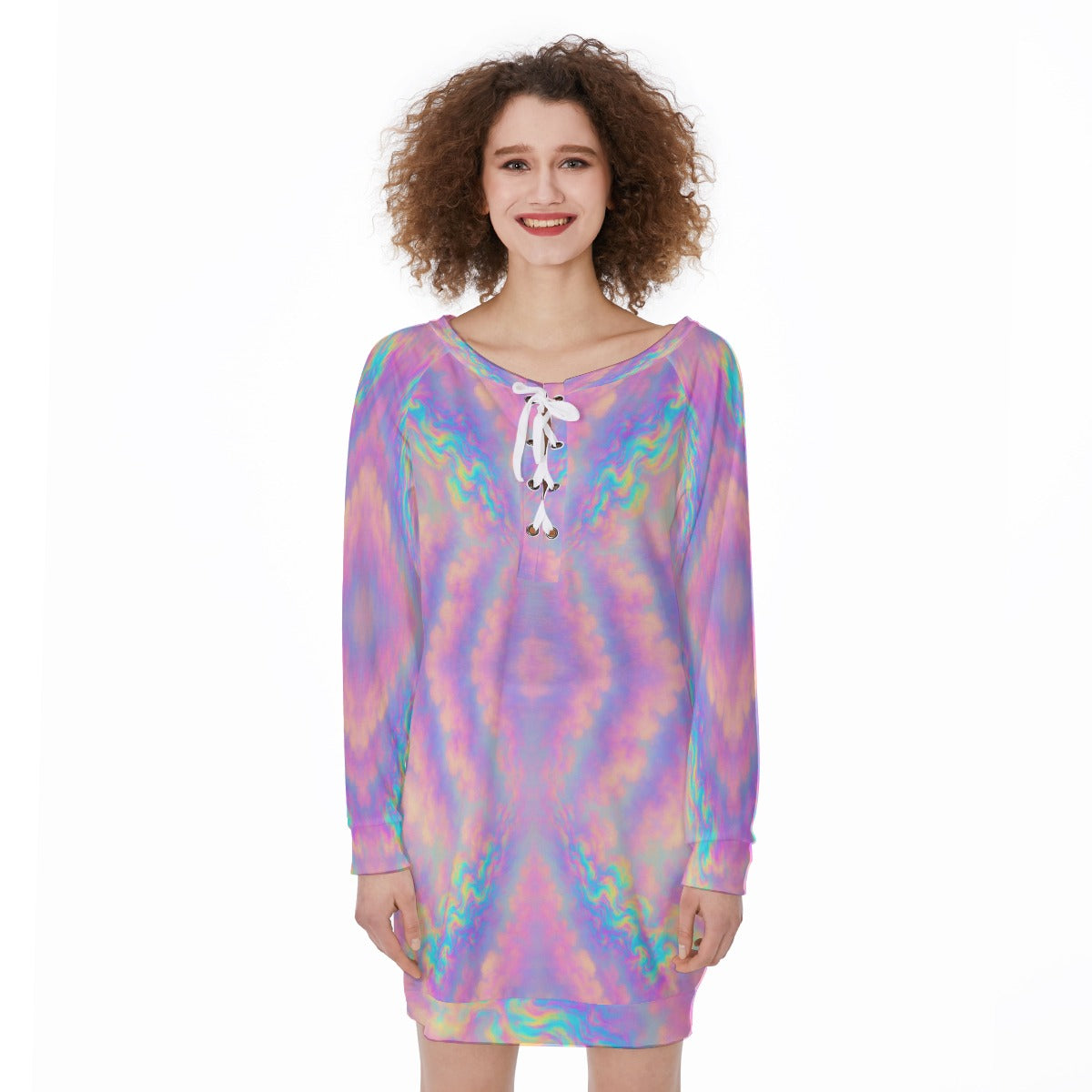 Women's Lace-Up Sweatshirt