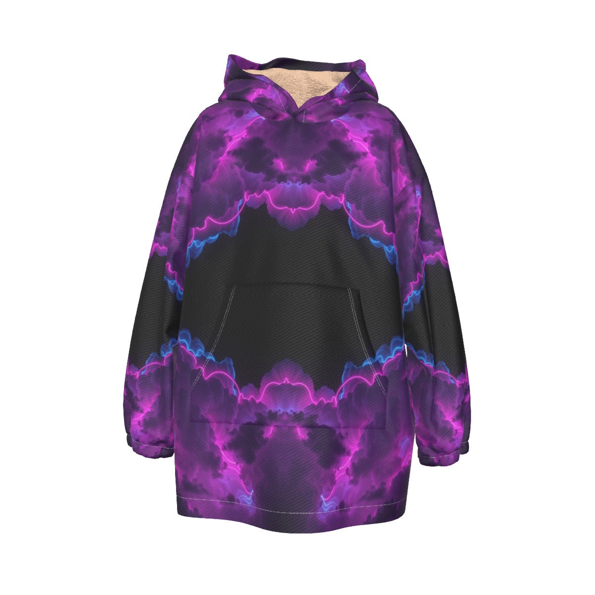 Unisex Kid's Sherpa Fleece Hoodie Blanket