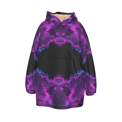 Unisex Kid's Sherpa Fleece Hoodie Blanket