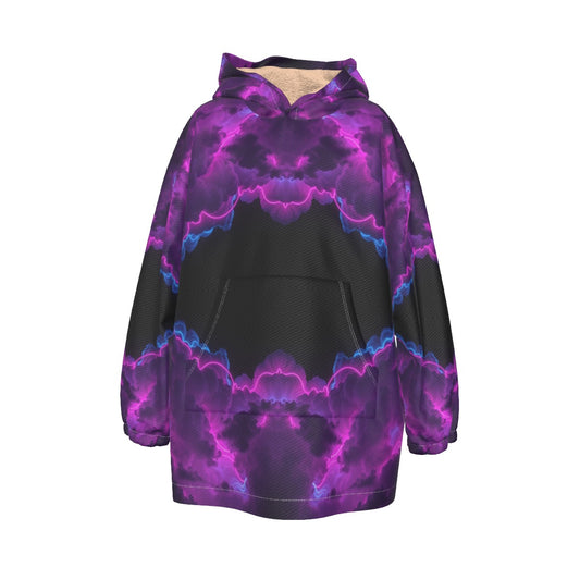 Unisex Kid's Sherpa Fleece Hoodie Blanket