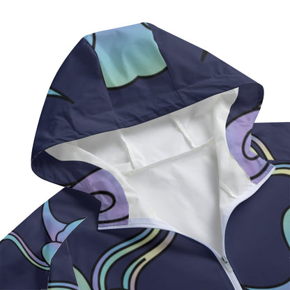 Unisex Windbreaker Long Jacket