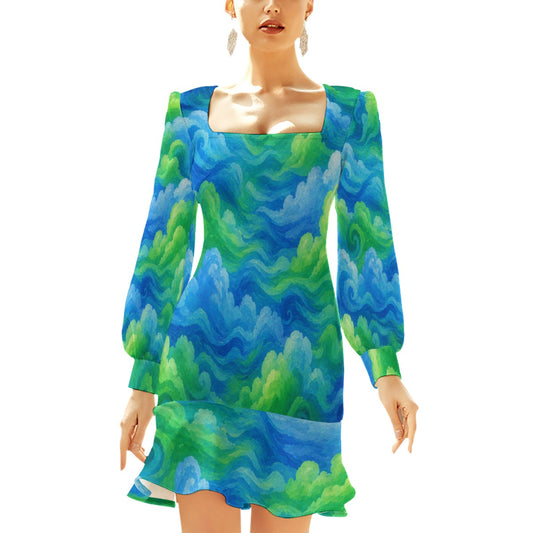 Women's Ruffle Hem Skinny Dress by O’Nimbus