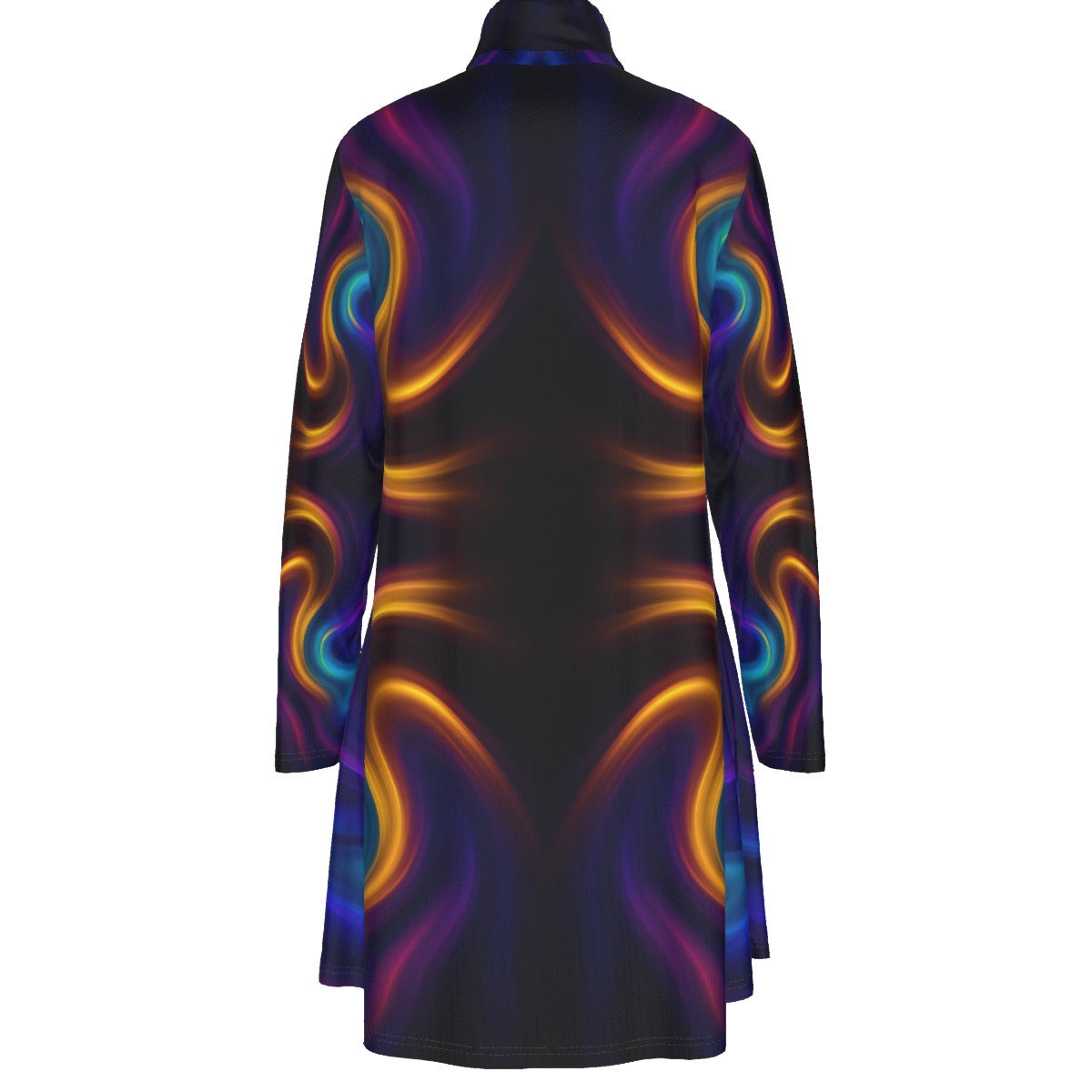 Women's High Neck Dress With Long Sleeve