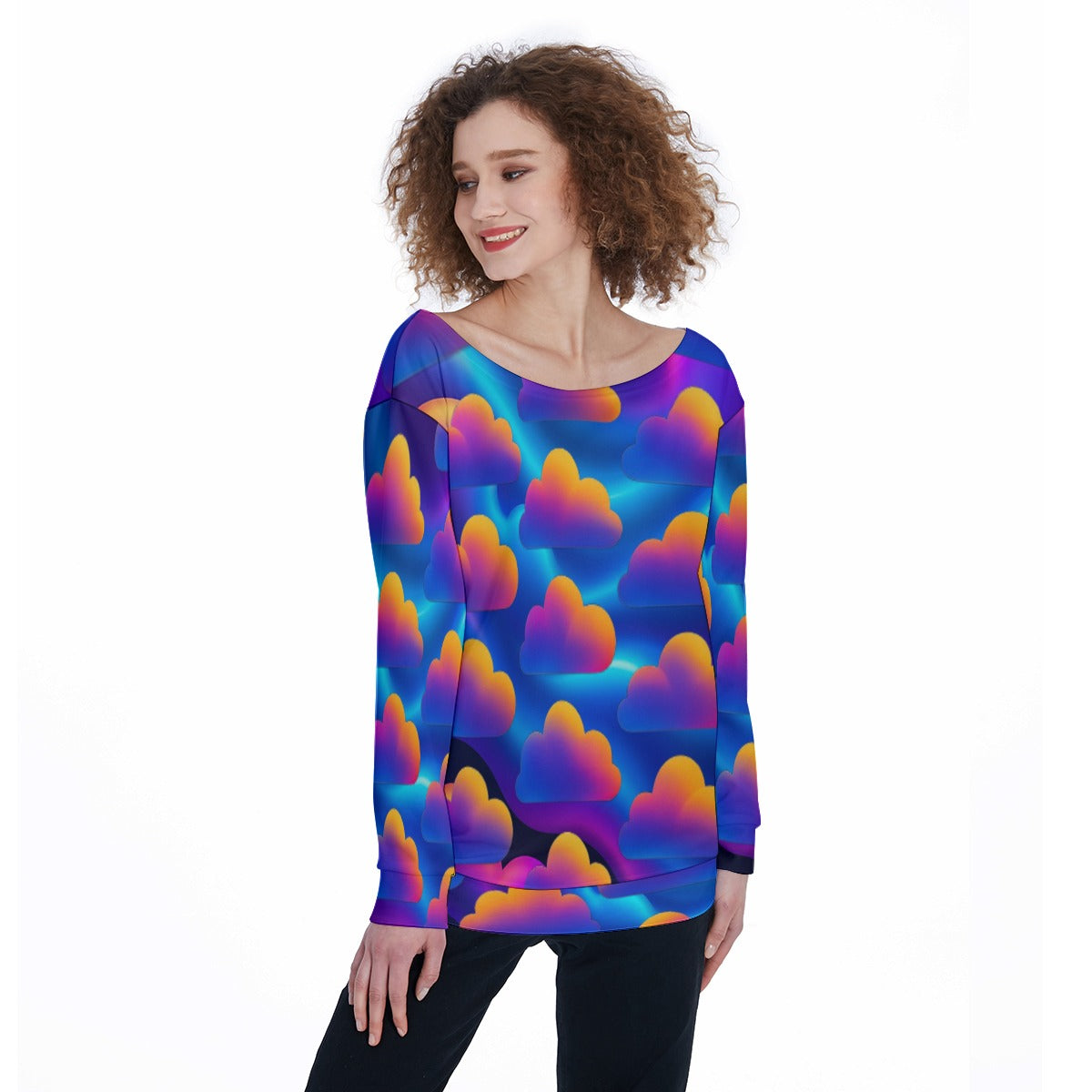 Women's Off-Shoulder Sweatshirt
