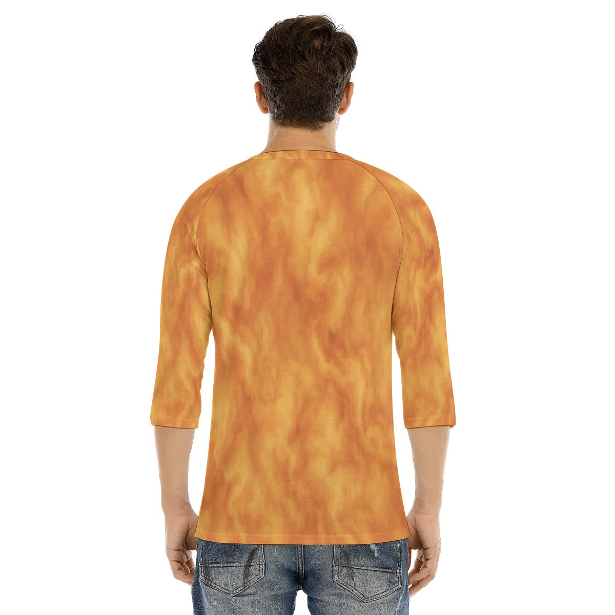 Men's Bracelet Sleeve T-shirt With Button Closure - view 4