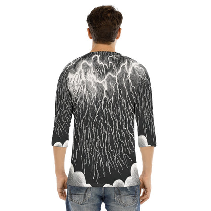 Men's Bracelet Sleeve T-shirt With Button Closure - view 4
