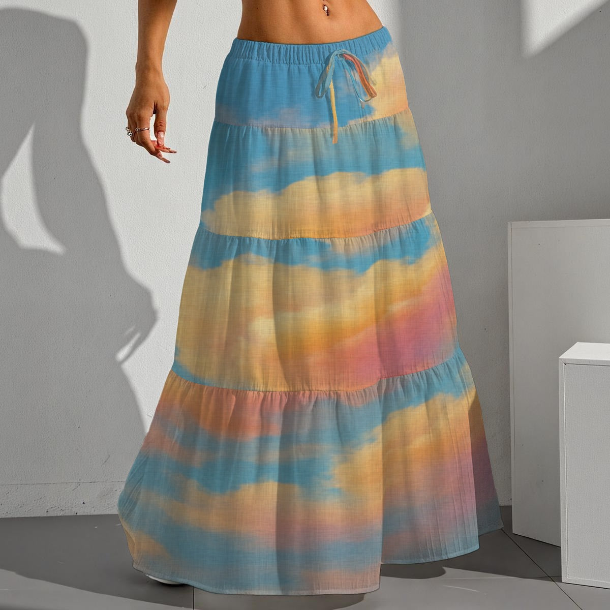 Women's Pleated Long Skirt